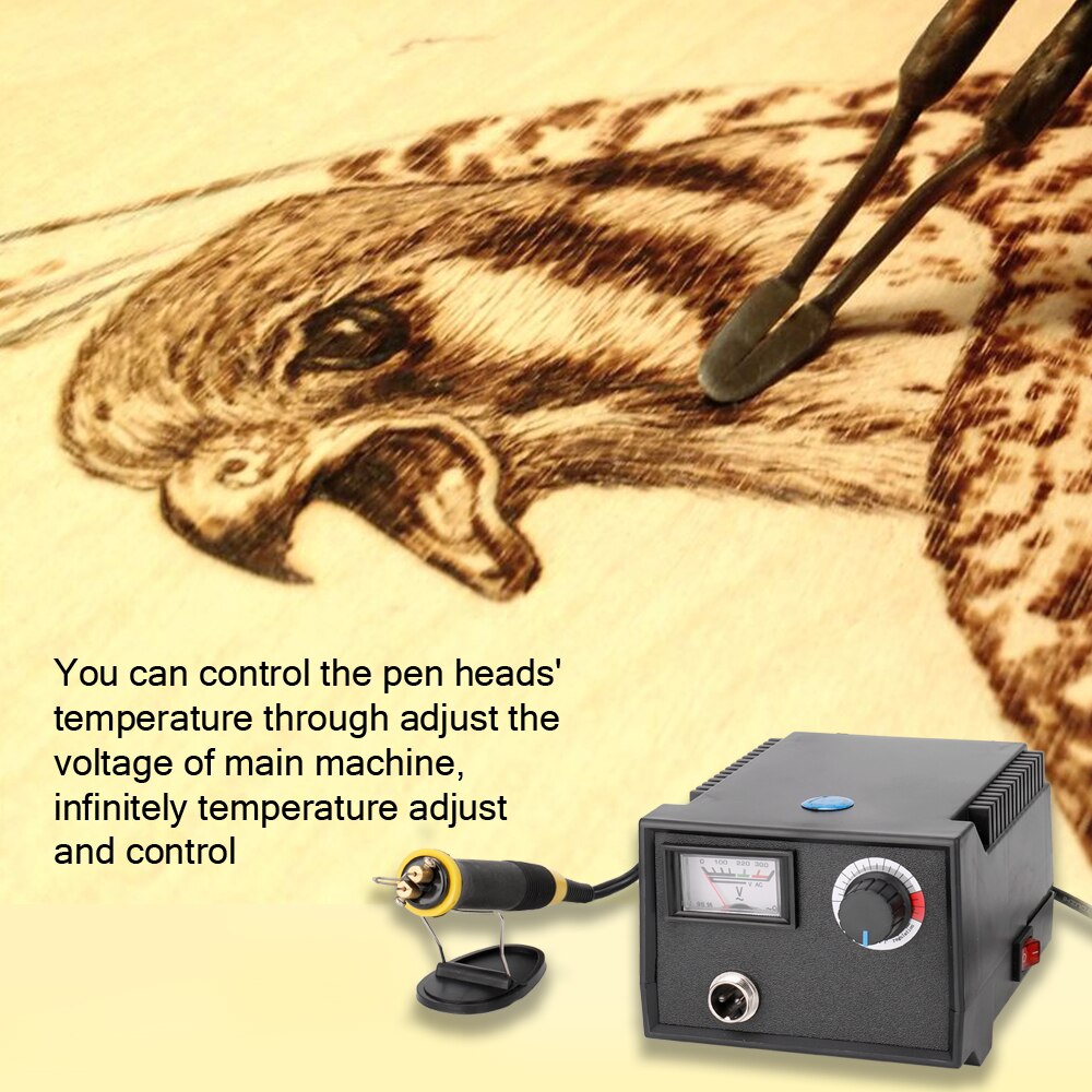 Multifunctional Electric Gourd Wooden Pyrography Machine Pointer Instrument with 23pcs Heating Pen Heads