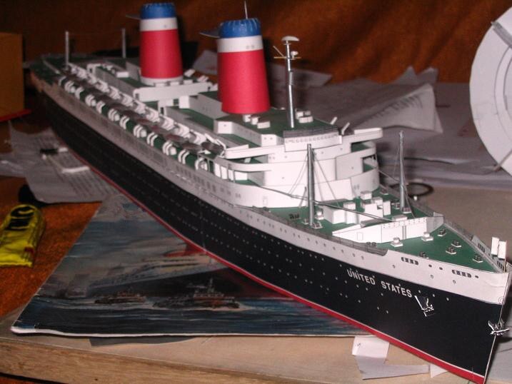 1:400 Scale SS United States Luxury Passenger Liner Handcraft Paper Model Kit Handmade Toy Puzzles