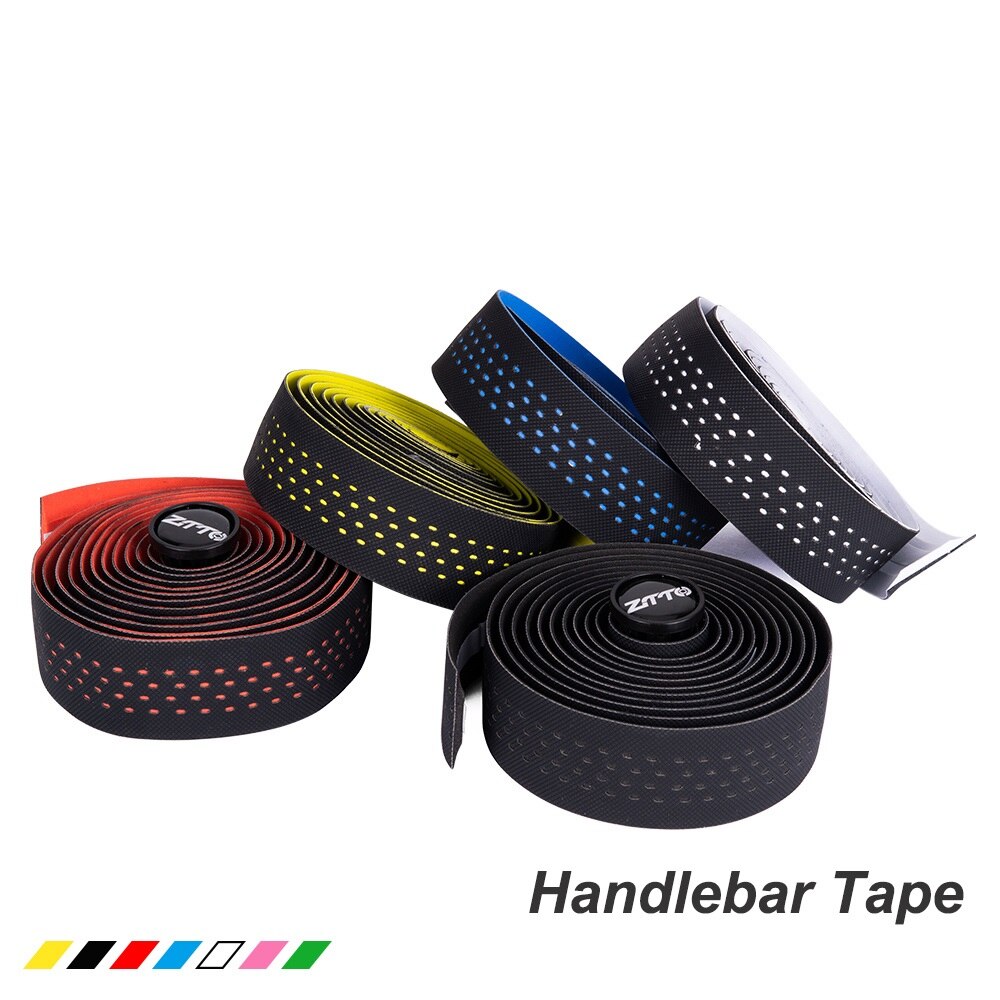 Road Bicycle Handlebar EVA PU Tape Toughness Vibration Damping Anti-Vibration Cycling Handle Bar Tape Wrap With 2 Bar Plug