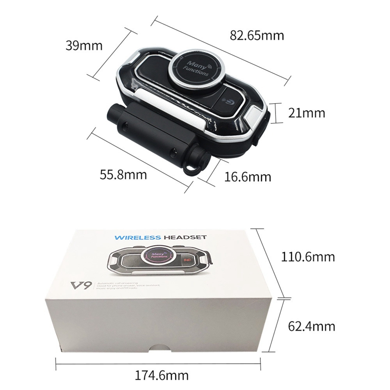Bluetooth 5.0 Motorhelm Intercom Koptelefoon Hoofdtelefoon Fm Radio Automatisch Antwoord Mic Locomotief Helm Headset