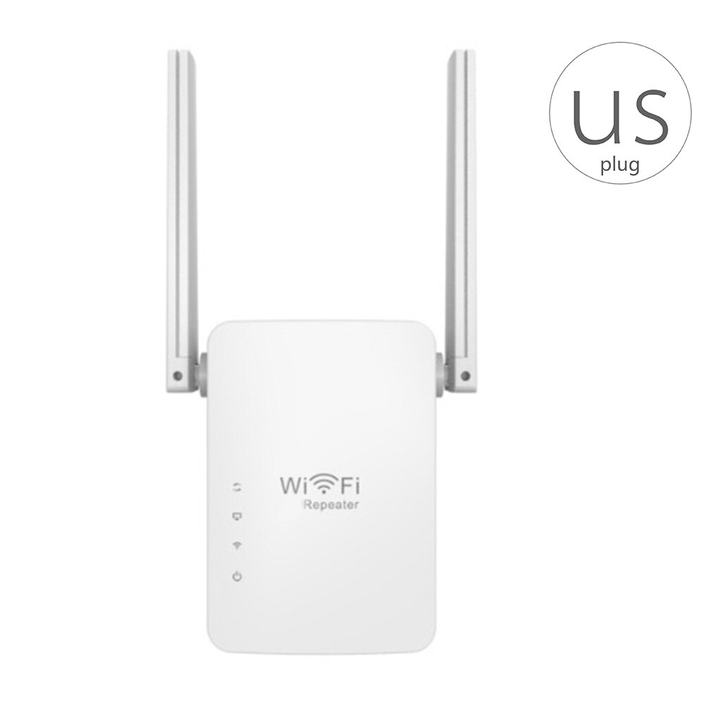 EU Plug Wifi Repeater 2 Antennas Wireless Wifi Range Extender Booster 300Mbps Router Wall Wifi Signal Booster