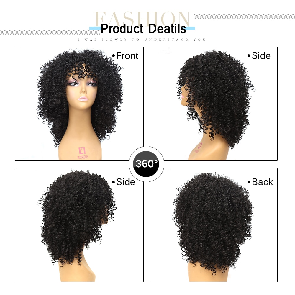 Peluca de pelo de estilo Afro rizado para mujer, peluca sintética resistente al calor de fibra negra, marrón, roja, peluca completa para Cosplay
