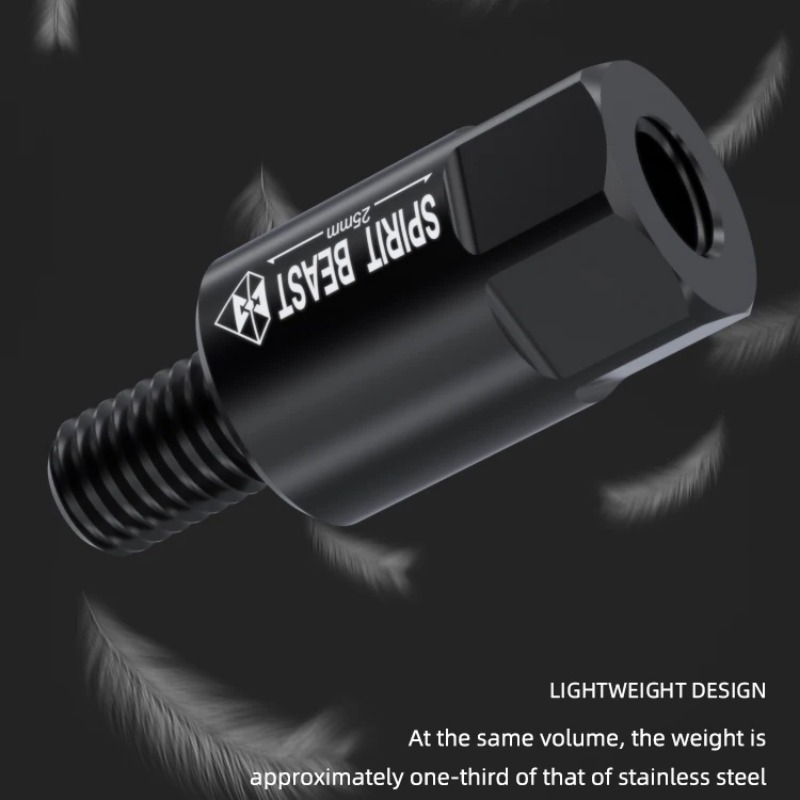 Espírito besta adaptadores de espelho da motocicleta 10mm espelhos retrovisores parafuso conversão scooter elétrico m10 espelho parafuso