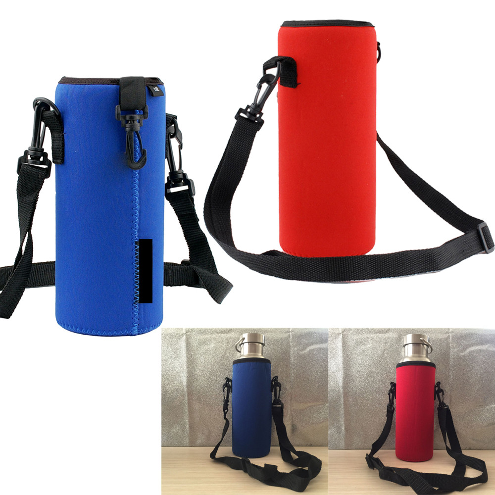 1000 Ml Klassieke Draagbare Water Fles Carrier Geïsoleerde Cover Bag Holder Strap Pouch Outdoor Sep30