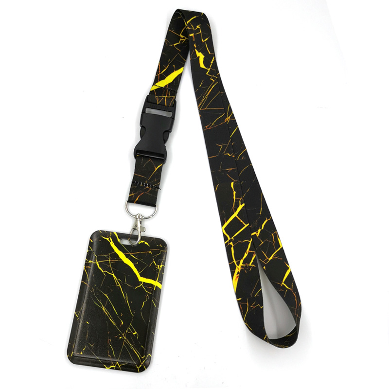 Marmer Patroon Nekriem Lanyard Sleutelhanger Mobiele Telefoon Strap Id Badge Houder Touw Sleutelhanger Accessoires Cadeau Omboordsels Linten