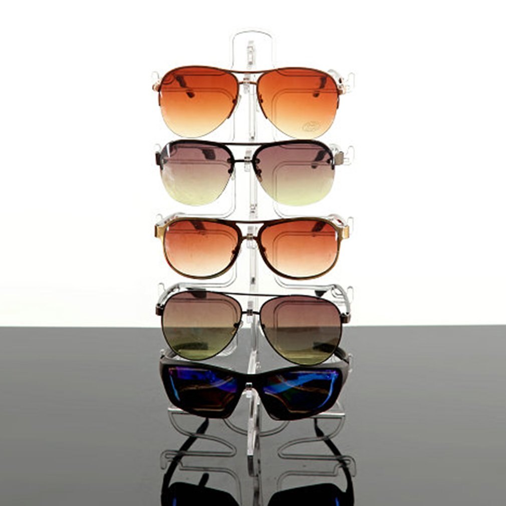 4 Layer Plastic Frame Display Stands 3 Colors Sun Glasses Eyeglasses Plastic Eyewear Counter Showing Stand Holder Rack