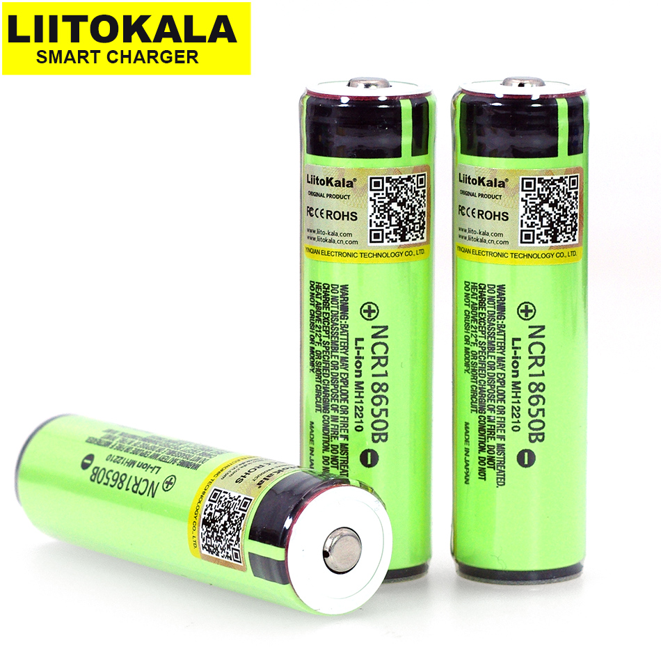Liitokala 18650 3,7 V 3400mah NCR18650B para recargable, placa de protección de batería de litio, batería para linterna adecuada