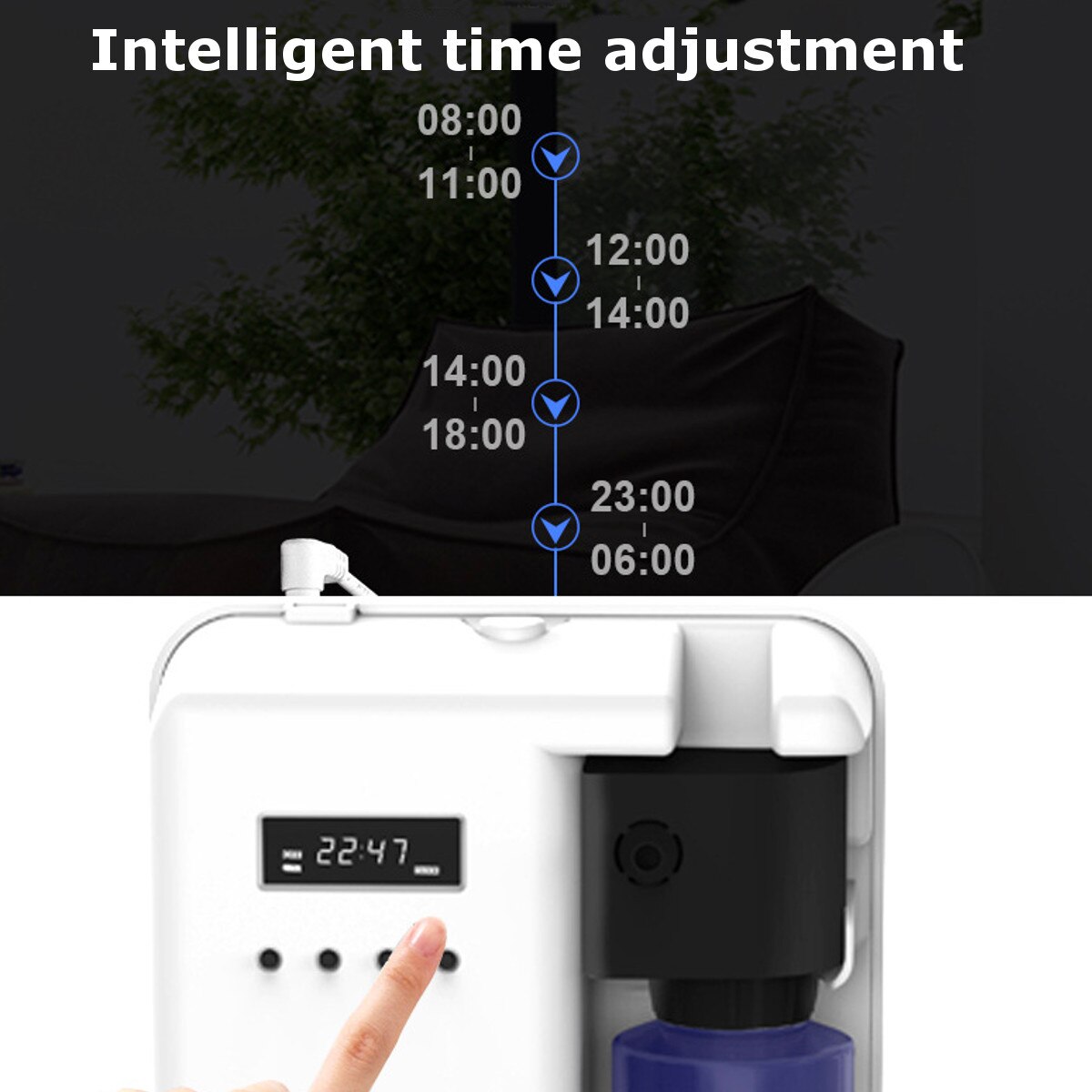 300 m³ -500 m³ doftmaskin luftrenare aromdoftmaskin 5w 12v 150ml doftenhet för hotellparfymspruta arom