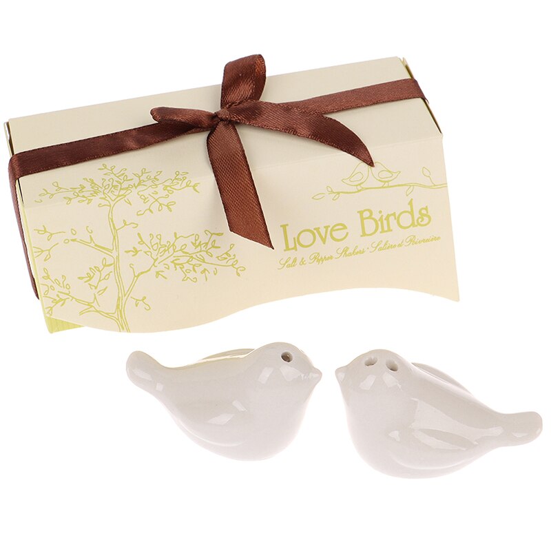 2PCS Love Bird Salt Pepper Shaker Pots Flying Bee Tableware Pepper Box Cruet Caster Seasoning Souvenirs Decor