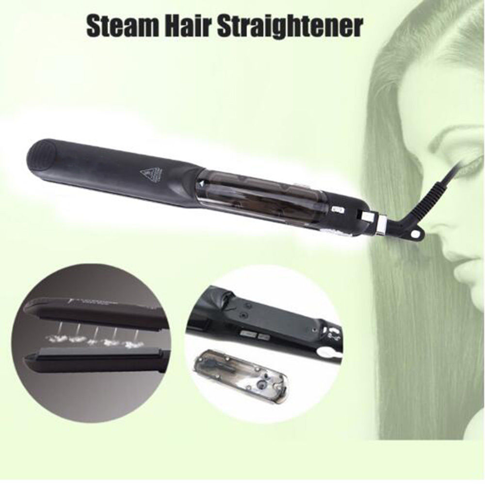 Hair Steam Straightener Ceramic Steam Flat Iron Vapor Plate Wet/Dry Hair Iron Steamer Styling Tool Hair Styling Accessories