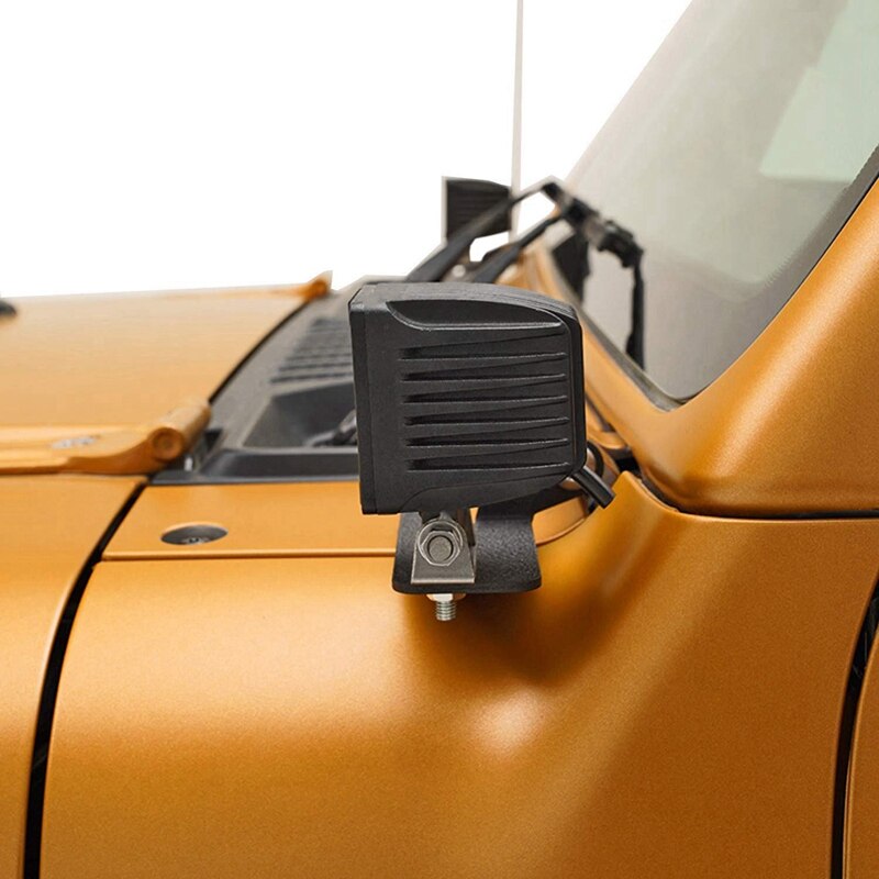 Light Bar Brackets Windshield Hinge Light Mounting Brackets for Jeep Wrangler JL Pair