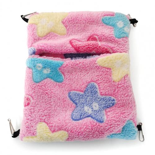 Hamac mignon en peluche douce et chaude pour Hamster, fournitures de nid pour animaux de compagnie, multicolore, petit hamac confortable suspendu: Pink 1 / L