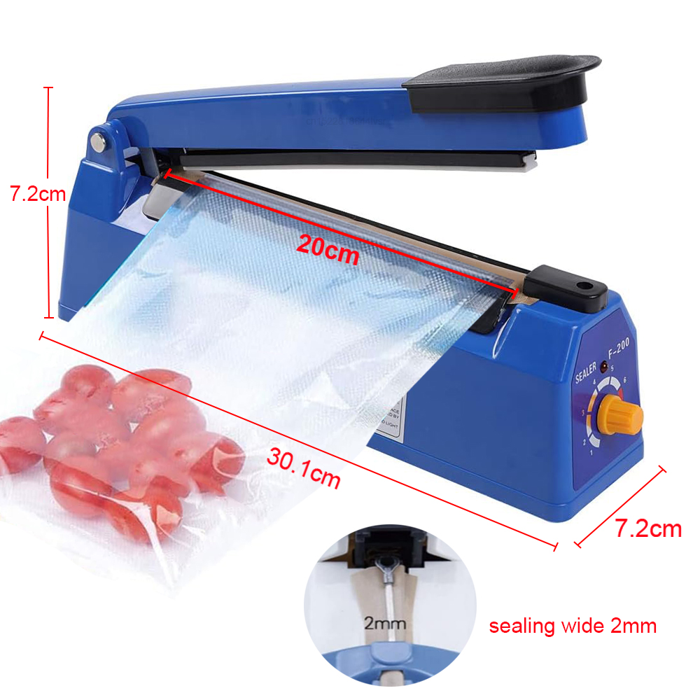 Electric Sealing Machine Plastic Bags Sealer Heat Sealer Hand Press Seal Food Plastic Bag Impulse Sealer Packaging Machine