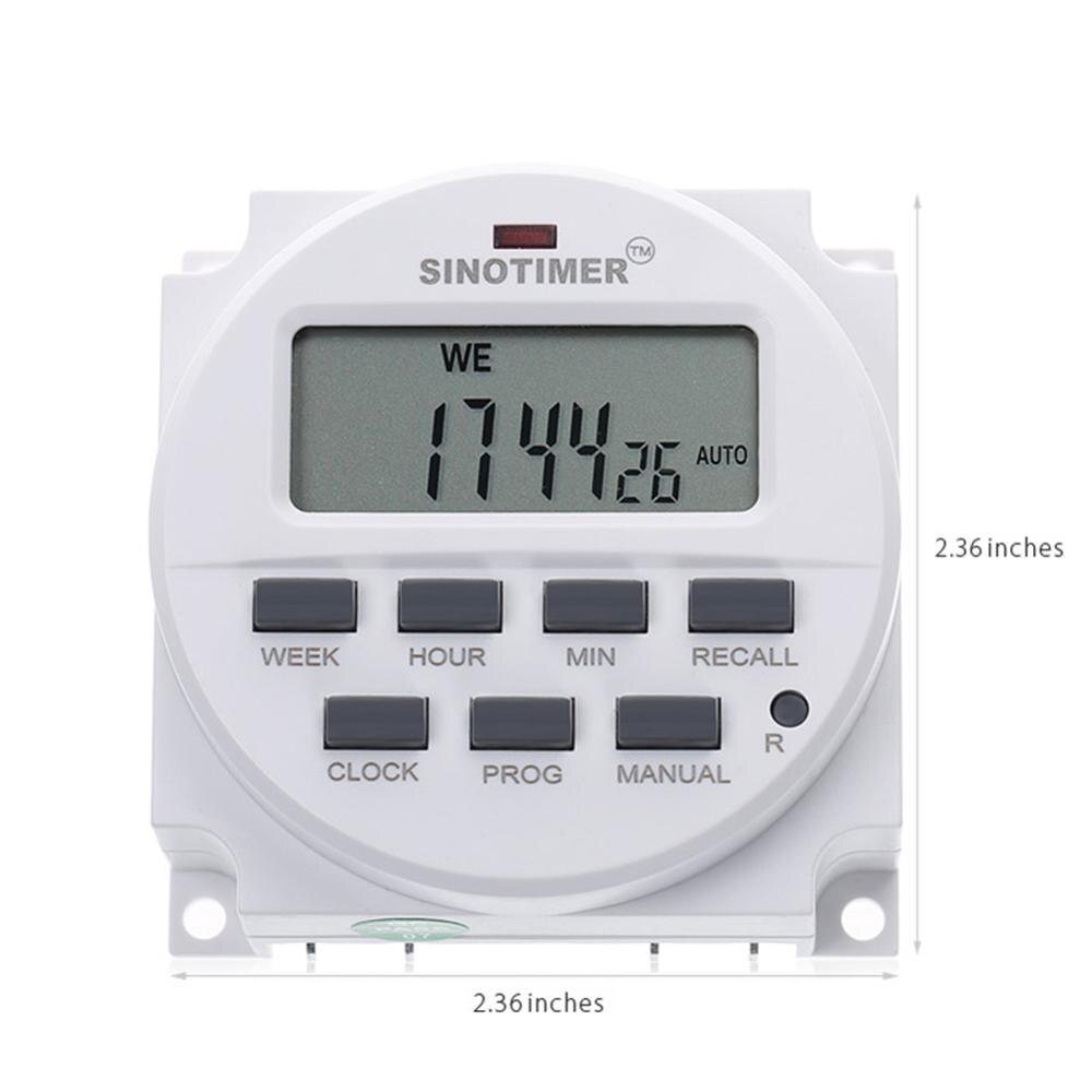 SINOTIMER 12V Programmable Control Power Timer Switch Power Timer It Is Widely Used In Streetlight Neon Light Lamp Ect