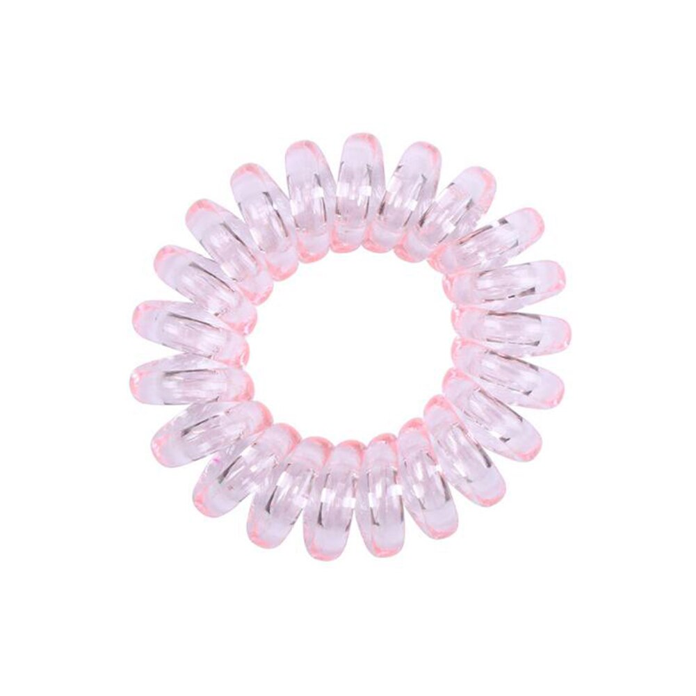 Bandeau élastique transparent pour cheveux, 1 pièce, pour femmes, en spirale, corde de téléphone, accessoires pour cheveux: Rouge
