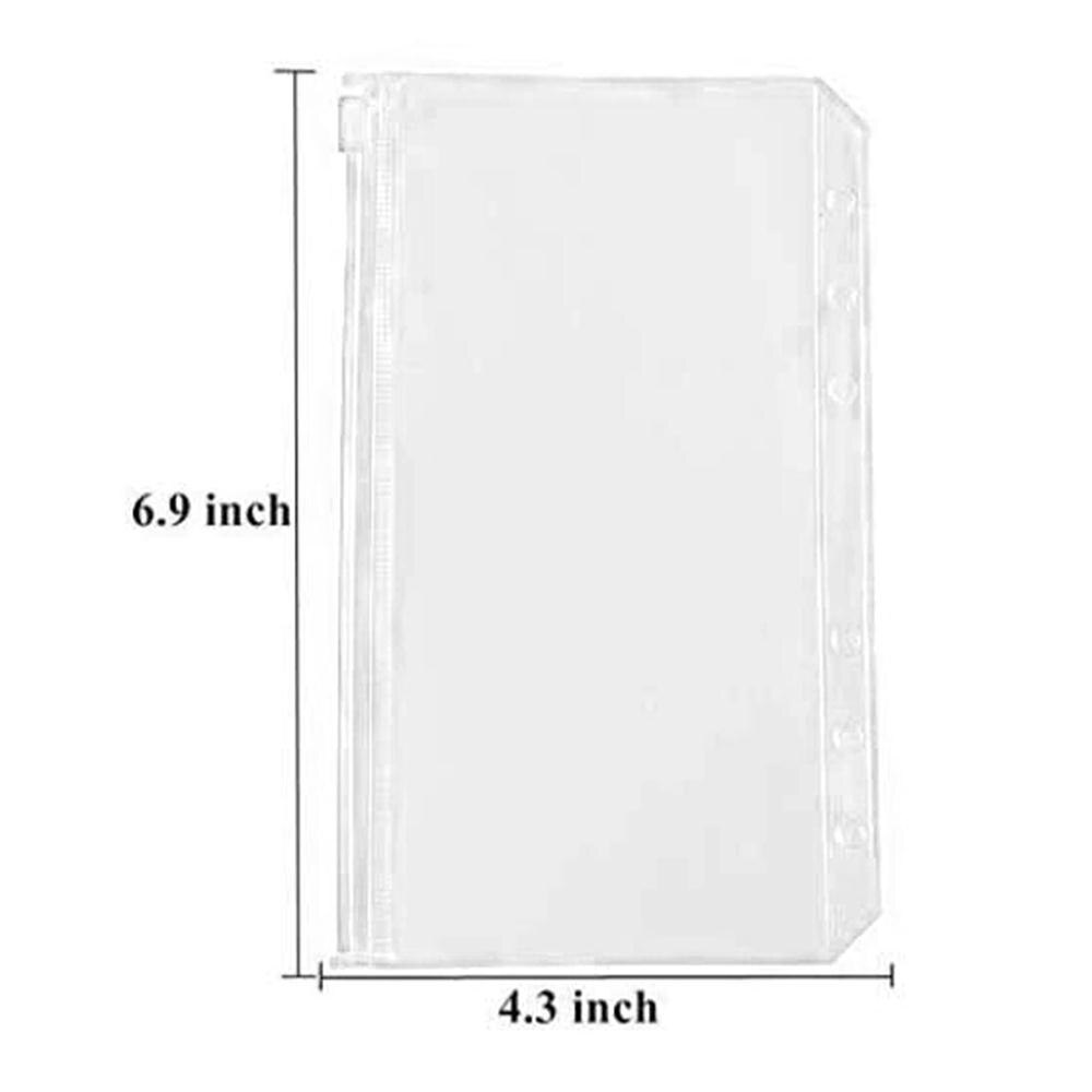 A5/a6/a7 3 pçs solta folha anel binder pasta solta folha saco pasta bolsos convenientes para 6-anel caderno impermeável proteger: A6