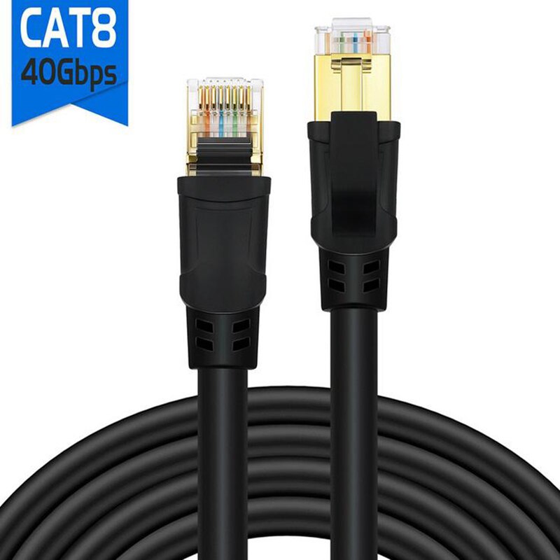 For Cat8 Ethernet Connection Line Jumper Indoor Computer Router Pure Copper Cable Optical Fiber Broadband Connection Line
