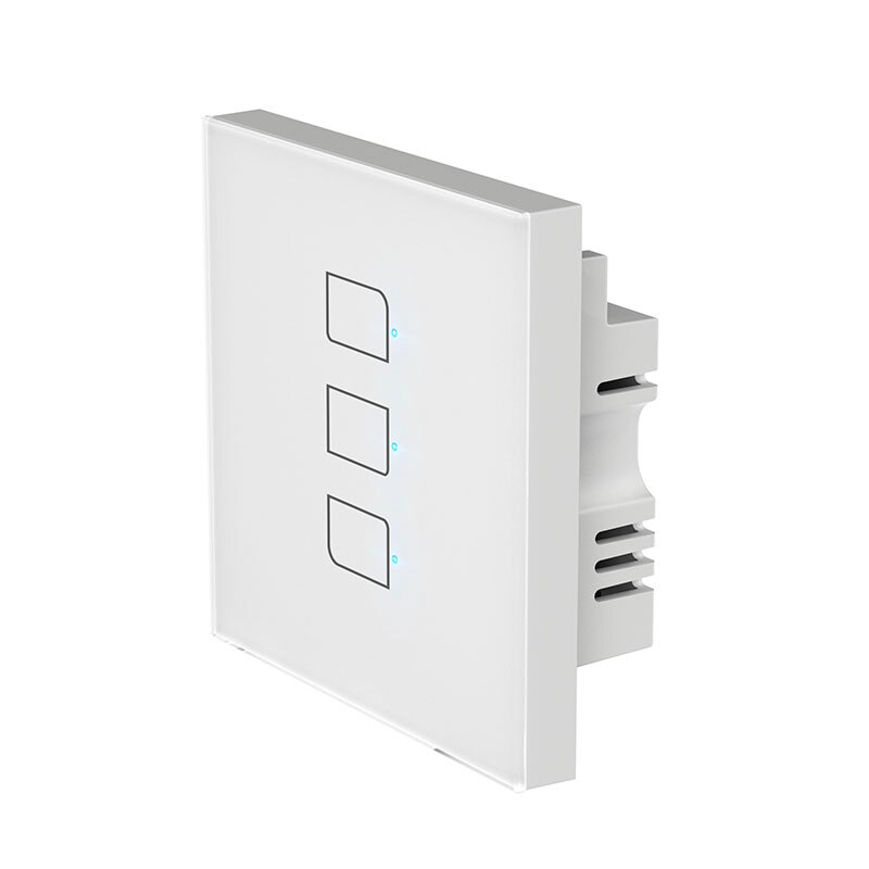 Broadlink TC3 Smart Wifi Muur Light Touch Switch 1/2/3Gang Afstandsbediening Op Off Timer Geen neutrale Nodig Alexa Voice: TC3 UK 3gang