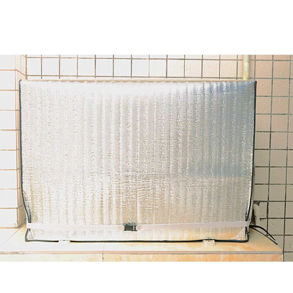 Double Sided Outdoor Air Conditioner Cover Waterproof Washing Cleaning Tools UV Resistant Organizer Aluminum Film Protective