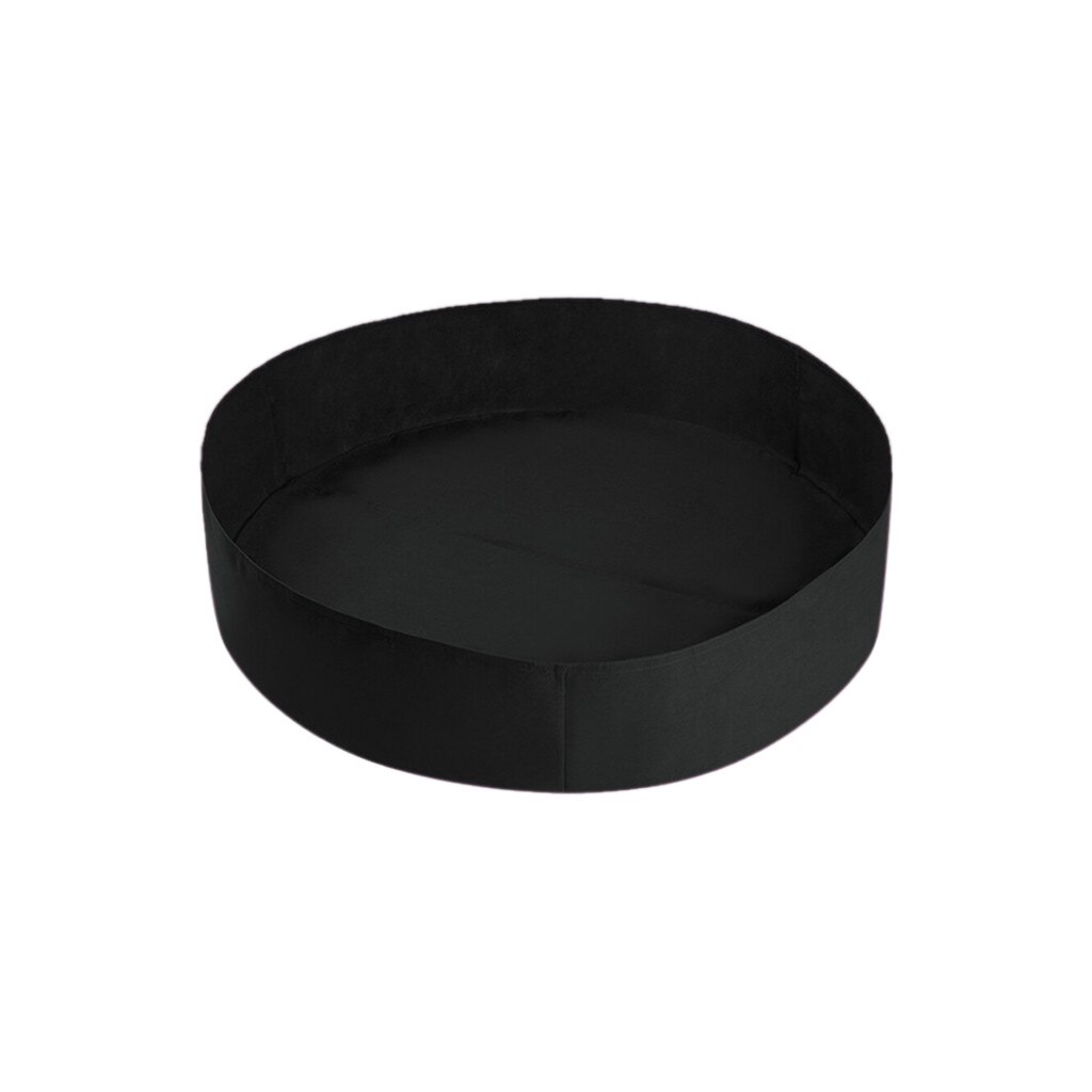 Raised Plant Bed Garden Flower Planter Elevated Vegetable Box Planting Grow Bag 50 Gallons Round Planting Pot for Plants Nursery: Black 50x20cm