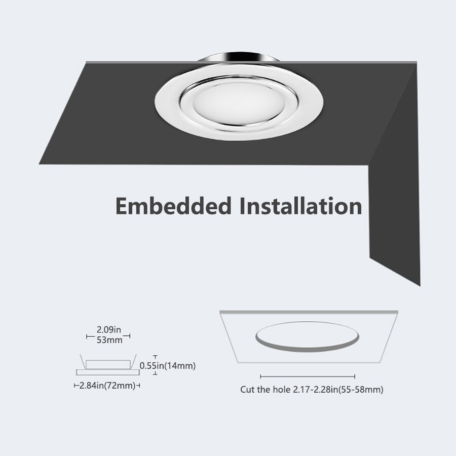 Led Mini Spotlight IP65 DC12V Waterdicht Downlight Badkamer Plafond Verborgen Ultradunne Spot Lampen Led Kast Verlichting