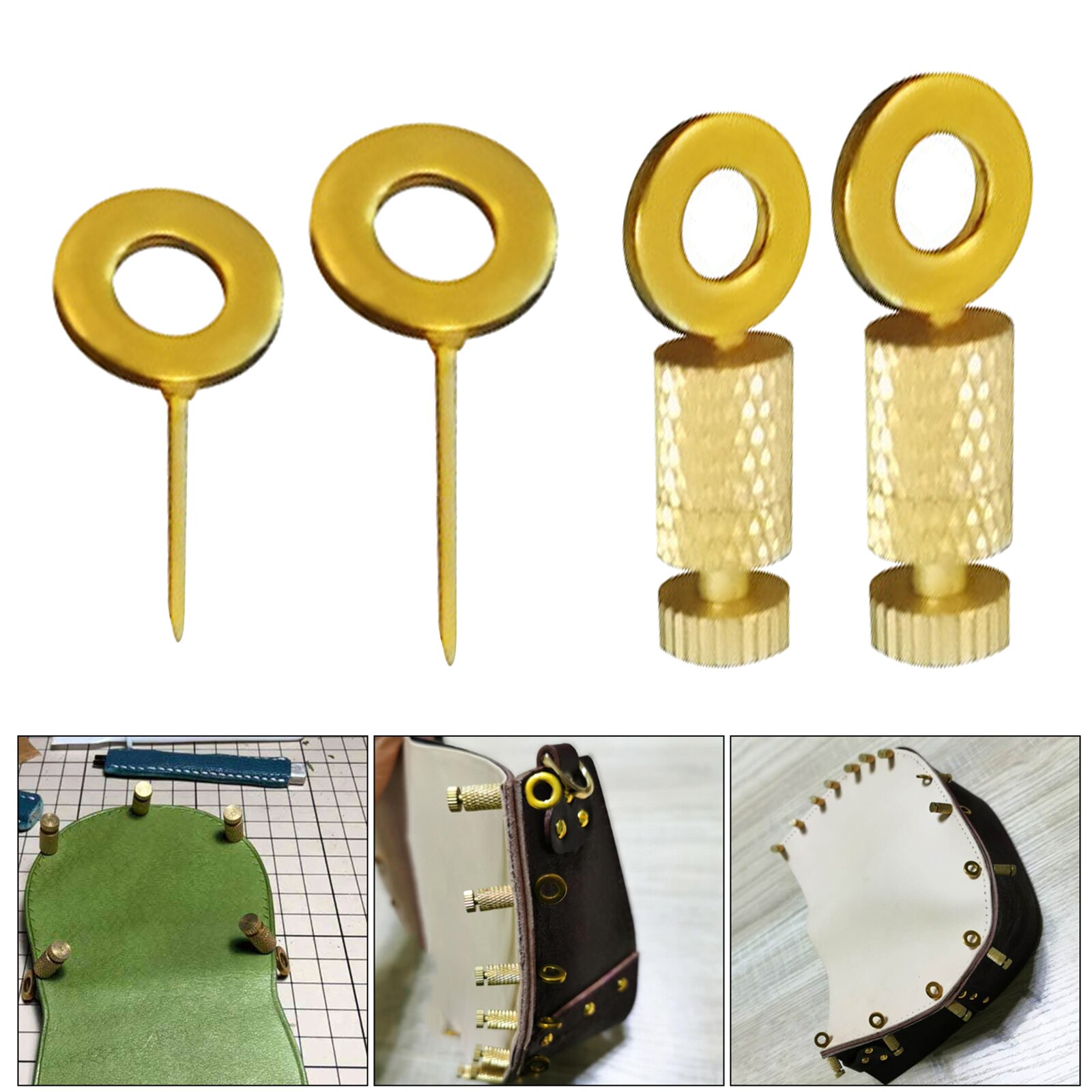 Solid Leather Craft Located Pins DIY Leather Fixing Lock Needles Tool