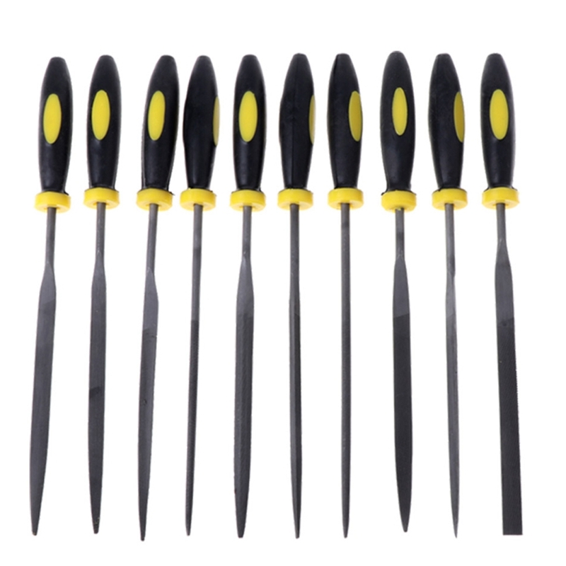 10 Pcs Needle File Set For Jewelry Wood Carving Craft Square Triangular Round Half-Round File Tool CNIM