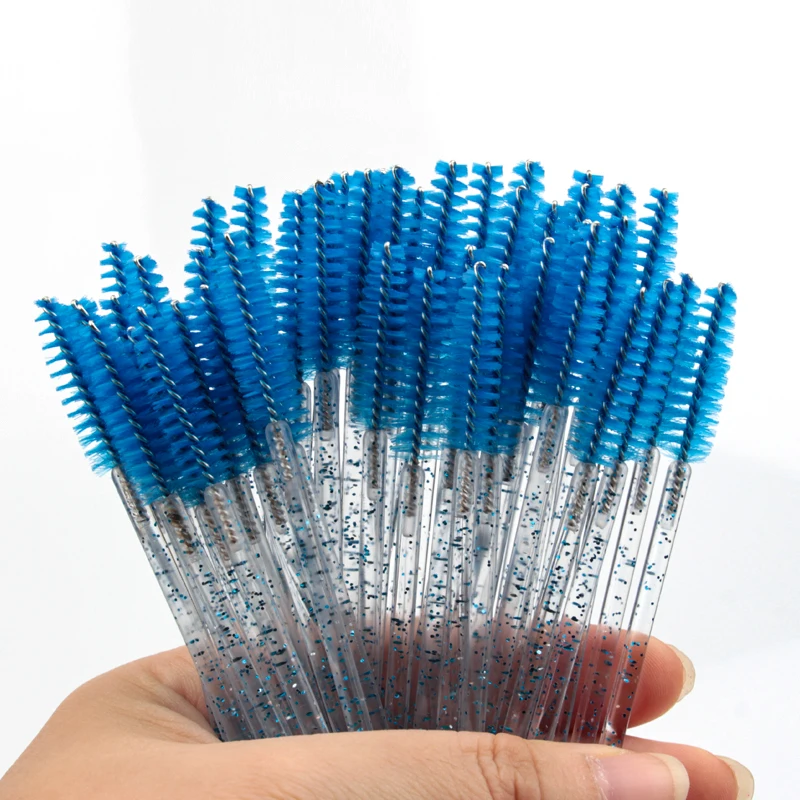 5/25/50pcs Mascara Wands Applicator Cosmetics Eyelash Brush Comb Crystal Eyelash Brushes Makeup Beauty Eye Brush
