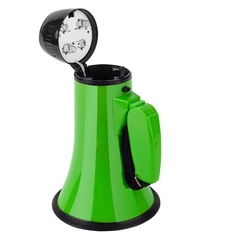 Megafono di registrazione portatile tweeter portatile verde per distribuire il megafono