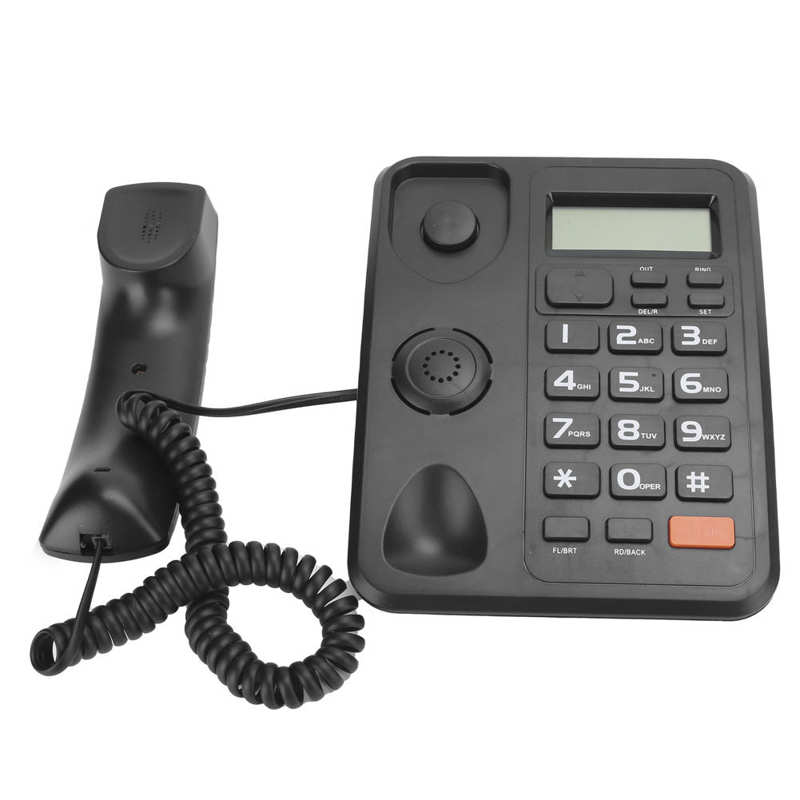 telephone KX-T2022CID Fixed Telephone Home Wired Landline Business Office Corded Desk Phone Black telephone portable