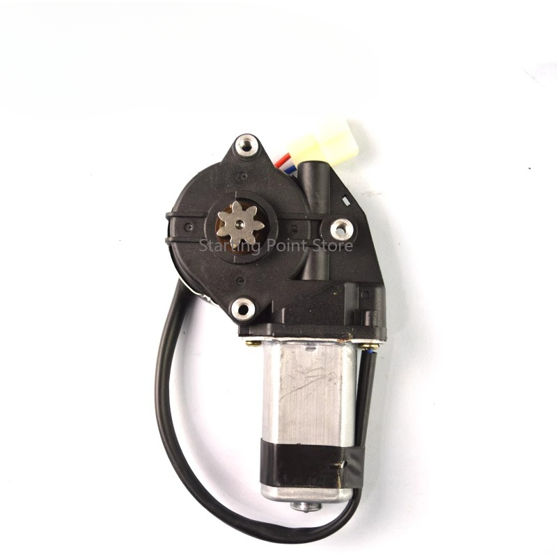 Auto Raam Glazen Lifter Motor Universeel Elektrisch Raam Lifter Motor 12V 24V Accessoire 4-Hole Vierkante As Vlakke As 3-Hole: GRIJS