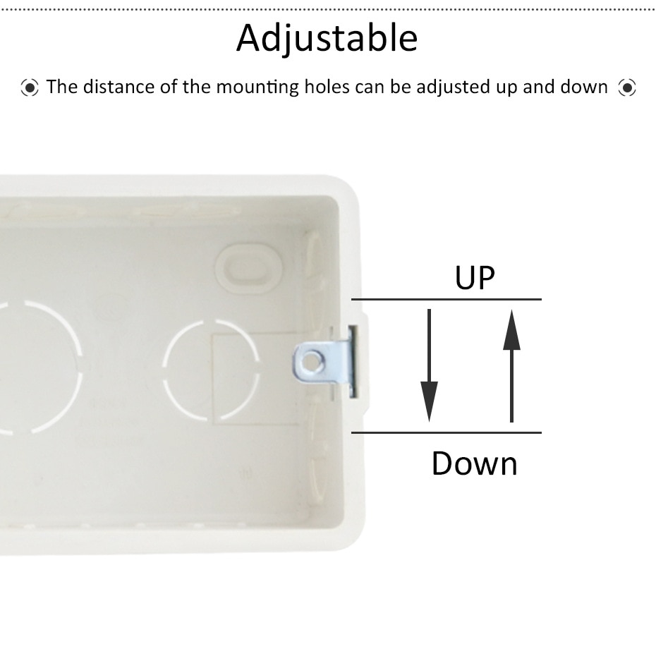 Wall Mounting Switch Box Internal Cassette White Back Box 140*80*50mm For 146mm*86mm Standard Switch and Socket