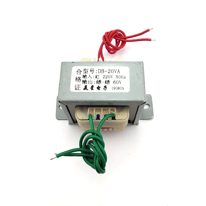 Transformador de frecuencia de potencia aislado, transformador de ca de 20W, 220V a 60V, 0.3A, ca 60v