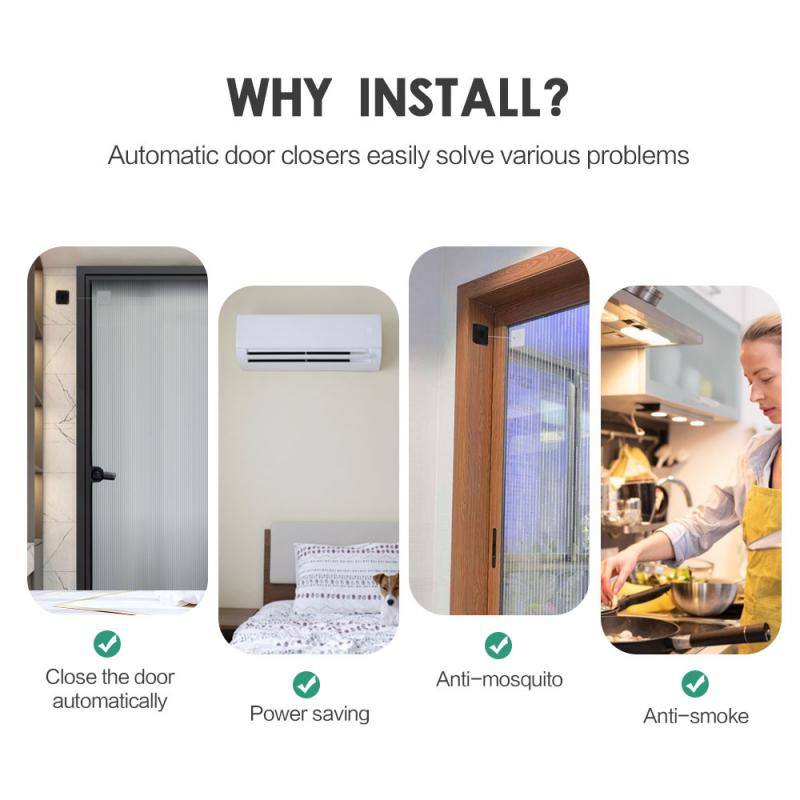 Automatic Door Operator 800g Pull Automatic Door Closer Multifunctional Automatic Sensor Door Closer Easy To Install For Kitchen