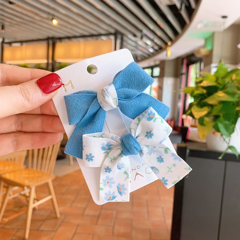 2Pcs Kleurrijke Baby Haar Clips Bows Kids Haarspelden Solid Bloemen Kinderen Haarspeldjes Clips Haar Accessoires Voor Baby Meisjes: 01