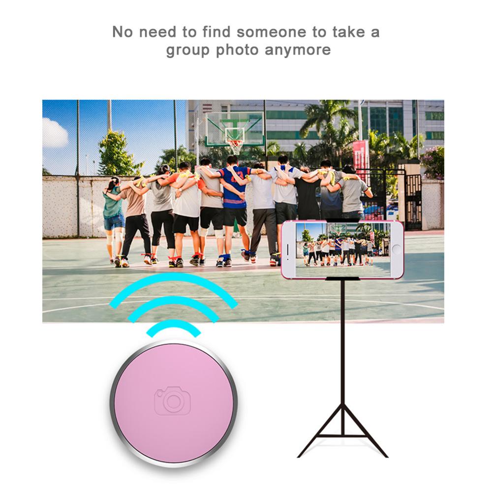 Mały uroczy migawka Bluetooth zwolnić przycisk zdalnego sterowania z wyłącznikiem czasowym kamera trzymać telefonu Selfie dla IOS/android
