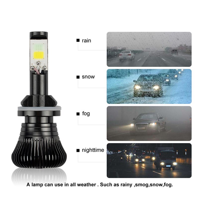 2 kpl 9005/h11/h3/880/h1 led polttimot kaksivärinen auton ajovalo 3000k 6000k 2400lm led ajovalon polttimo kaksivärinen auton sumuvalo 12v