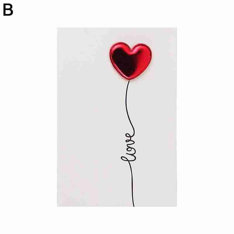Cartes saint valentin amour carte postale Invitation de mariage cartes de voeux anniversaire pour elle saint valentin carte: B