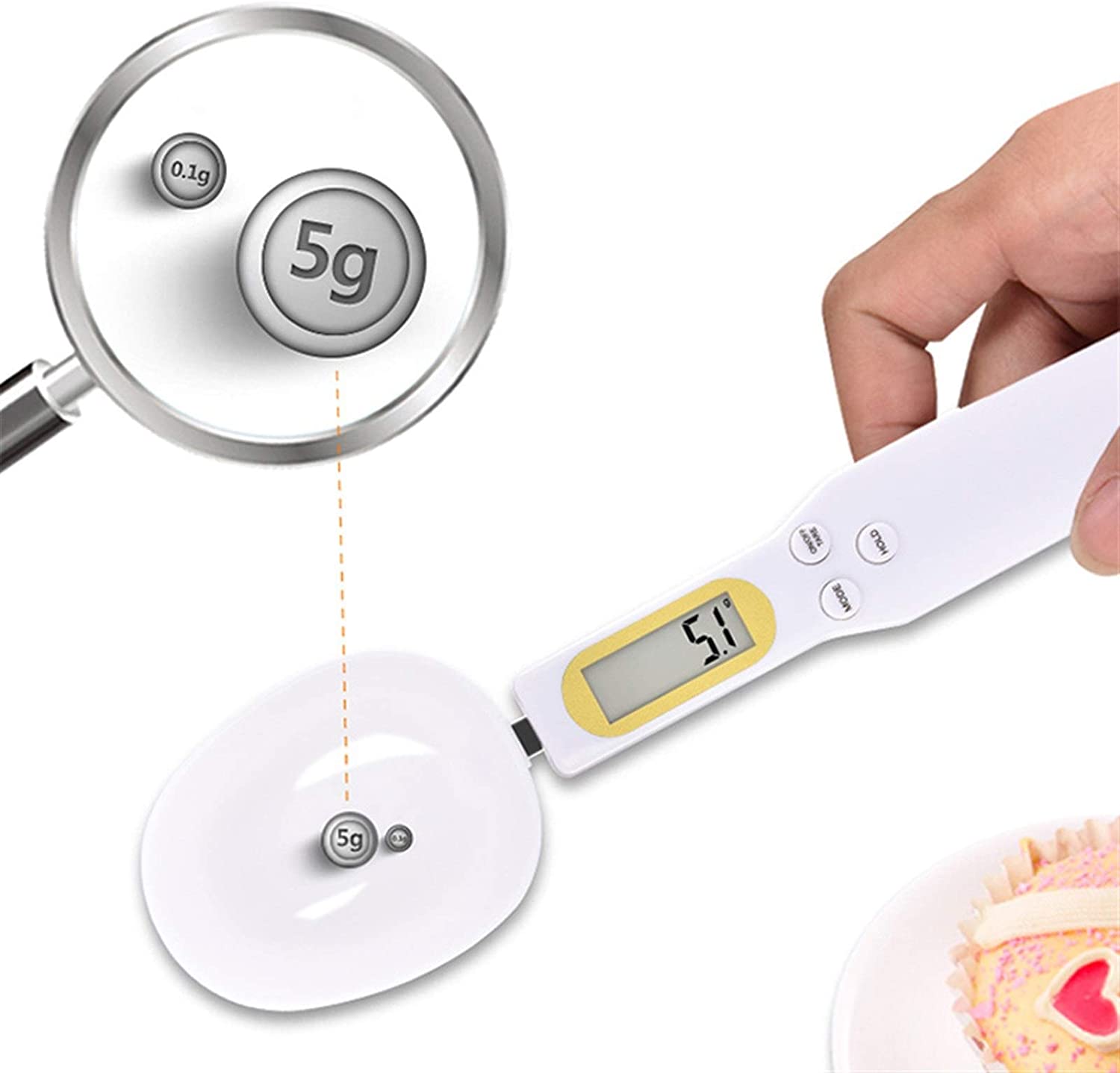 Cuchara medidora Digital de cocina con pantalla Lcd, balanza de cuchara Digital electrónica, Mini báscula de cocina, suministros para hornear
