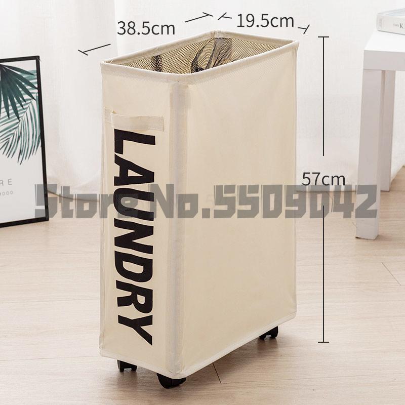 Ménage tissu vêtements vêtements boîte panier de rangement panier vêtements pliable roue panier à linge vêtements: a2