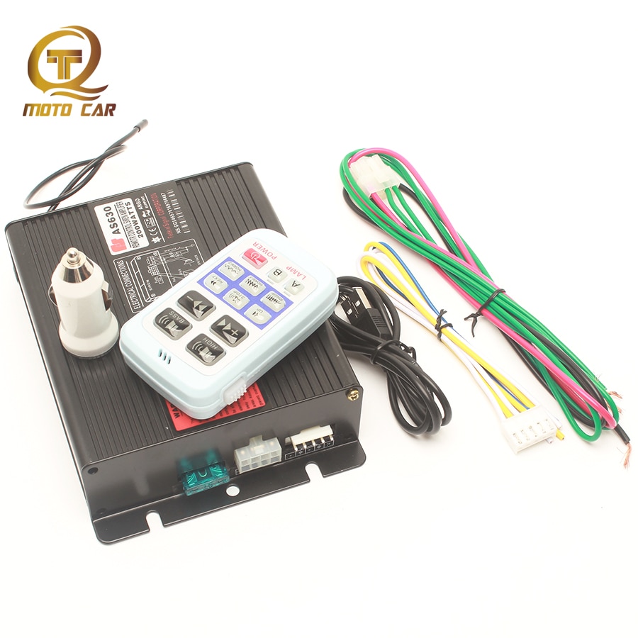 Universal 12V 200W Alarm Horn Megaphone Multi Tone Police Siren Special Sound Wireless Remote Waring Loudspeaker Boat Train Horn