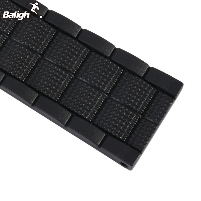 /est / 20 22 MM Black Silicone Rubber Waterproof Men& Women Watch Strap Band Deployment Buckle Watch Band