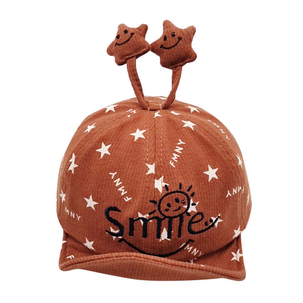 Baby Baby Hoeden Cartoon Bier Baseball Caps Voor Baby Jongens Meisjes Lente Herfst Glimlach Brief Afdrukken Hoeden