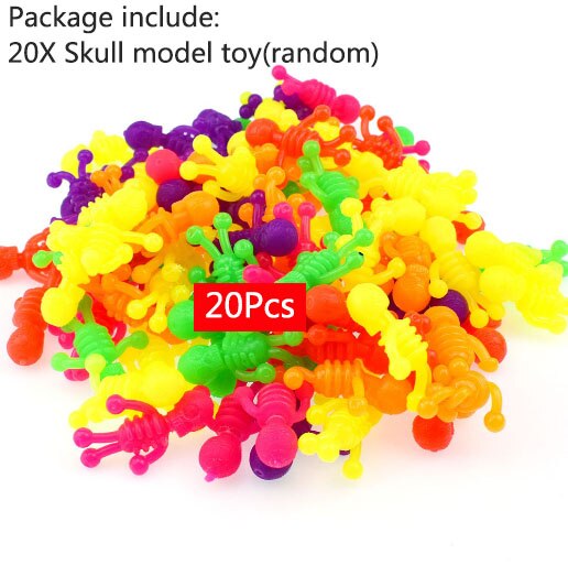 20 Stks/partij Mini Plastic Insect Ring Speelgoed Model Gemonteerd Speelgoed Schedel Model Pop Speelgoed Capsule Speelgoed Kinderen Lxx: 20Pcs kulou model