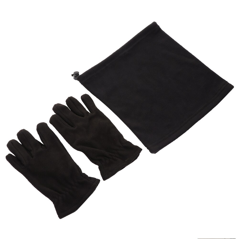 1 Set Winter Warm Sjaal Praktische Verdikking Fleece Sjaal Koude Handschoenen Winddicht Pak Voor Vrouwen Mannen Volwassenen: Default Title