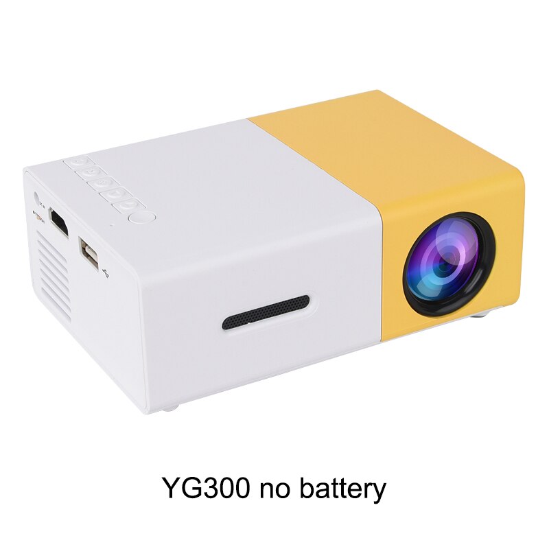Touyinger-miniproyector LED de bolsillo para niños, dispositivo portátil de proyección yg 300, YG300, YG310, LCD, vídeo, para niños/SD/USB: YG300 no battery
