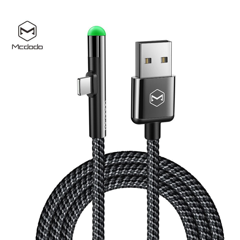 Mcdodo 1.8m cabo usb carregamento rápido led cabo de dados carregador do telefone móvel para o iphone 11 pro xs max xr x 8 7 6 5 6s mais 5 5S 5c se