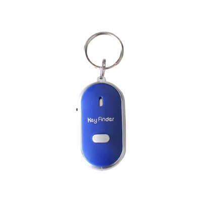 Draagbare Mini Draadloze Controle Anti-Lost Key Finder Locator Sleutelhanger Fluitjes Geluid Met Led Light Alarm Herinnering: Blauw