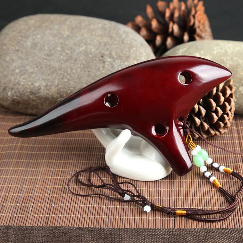 12 hål rökt ocarina ubåt stil musikinstrument musikälskare nybörjare instrument  x85