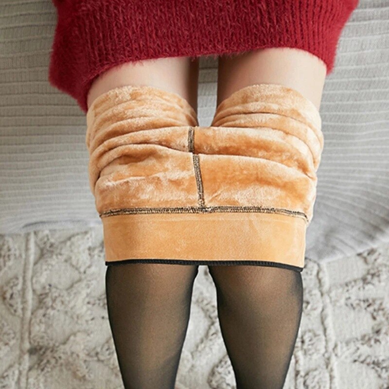Collants chauds pour femmes, Super élastiques, noirs, Slim, décontractés, à la , épais, en velours, hiver